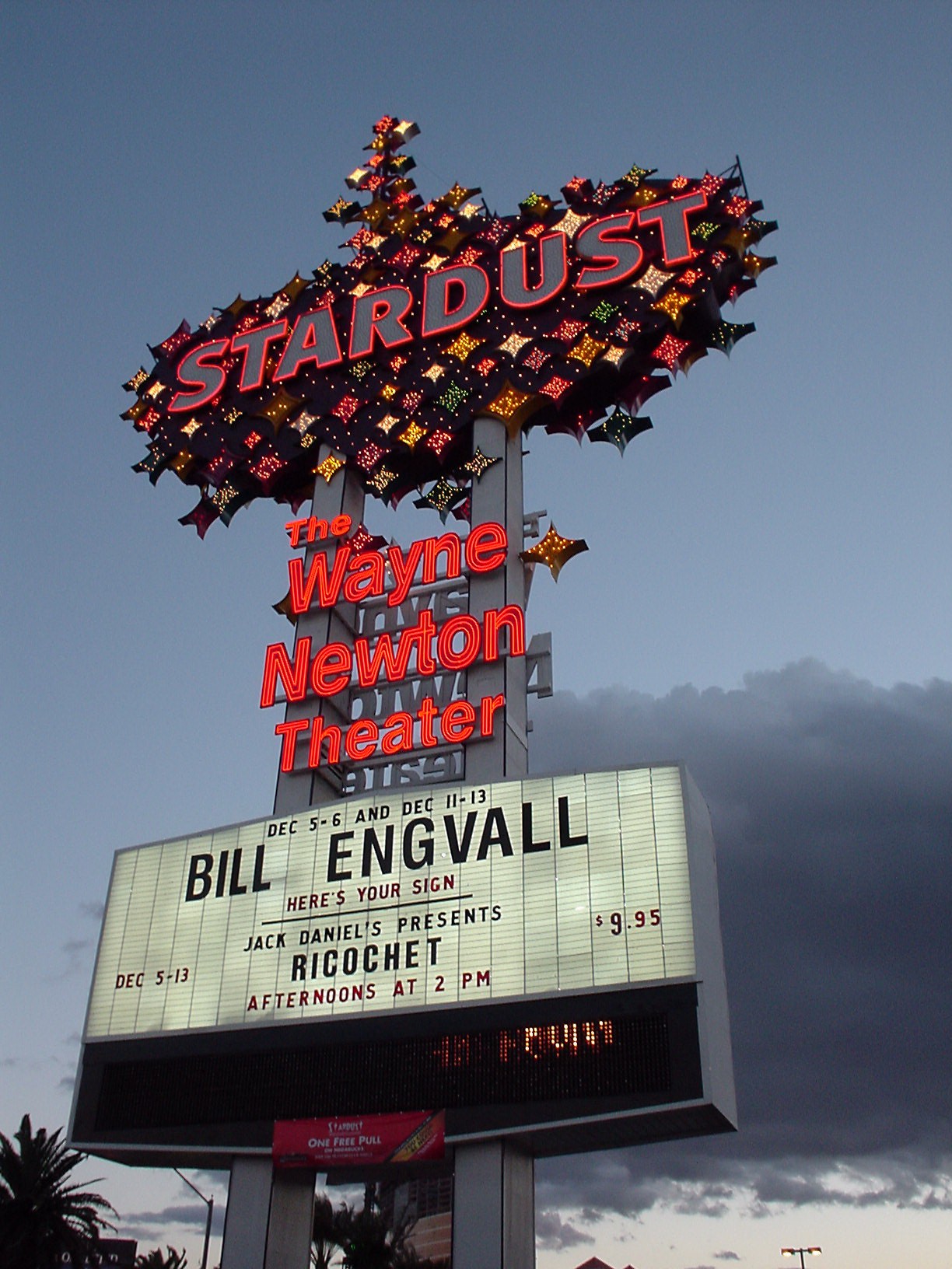 Stardust Casino Wayne Newton Theater Las Vegas Ricky Hanson Photo